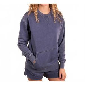 NEW MICHELLE MAE lakeside lounger pocket pullover in navy